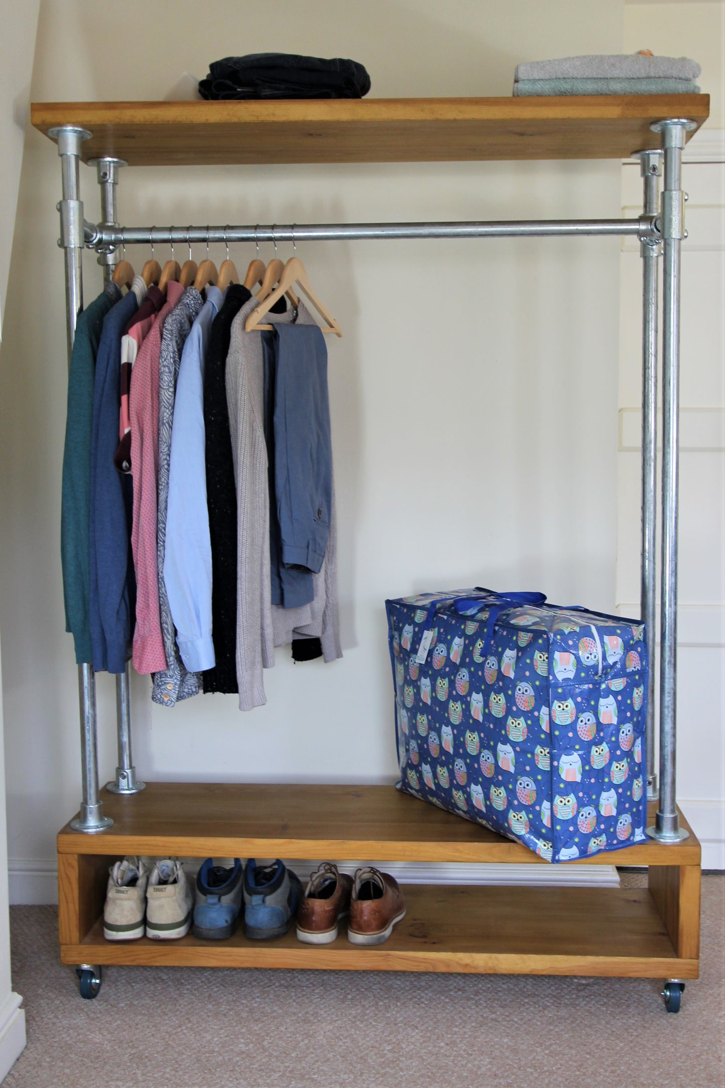 Sleepy Owls Print Laundry Storage Bag