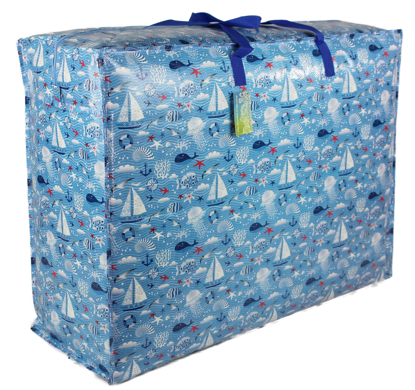 Seaside Print Laundry Storage Bag