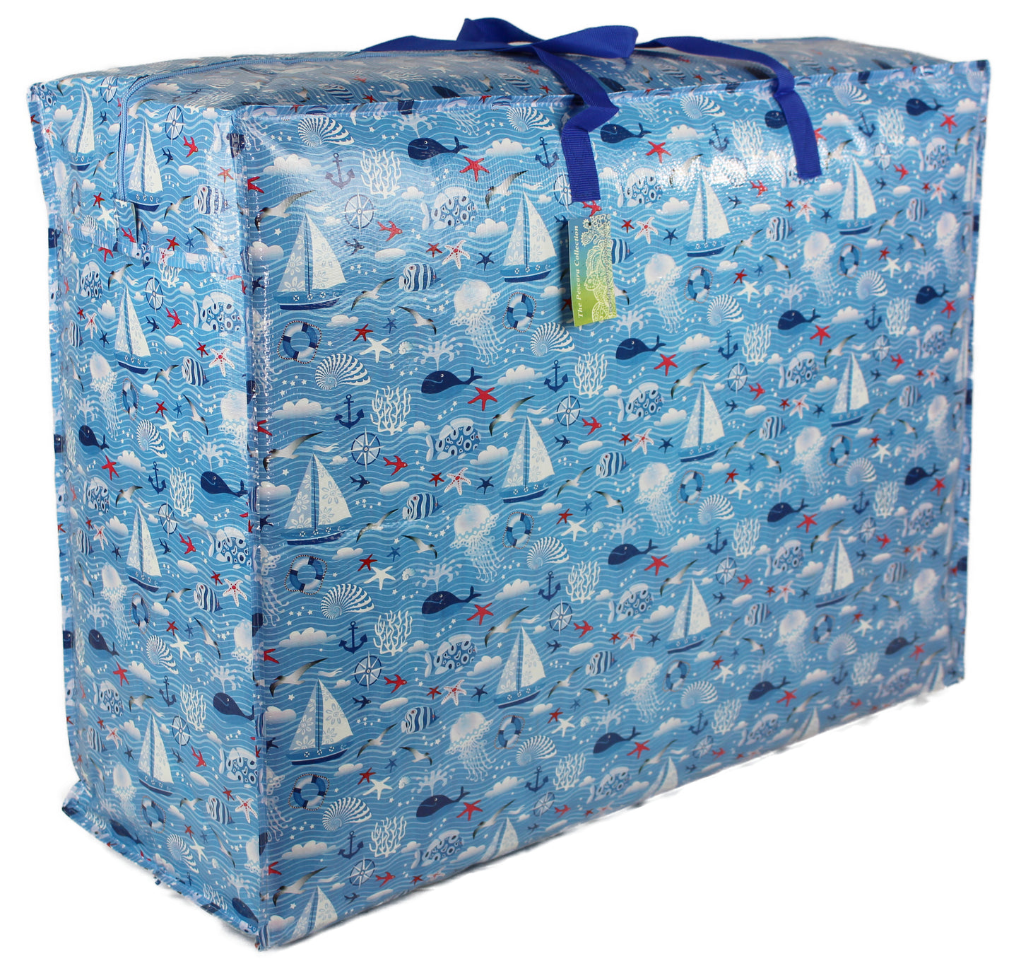 Seaside Print Laundry Storage Bag