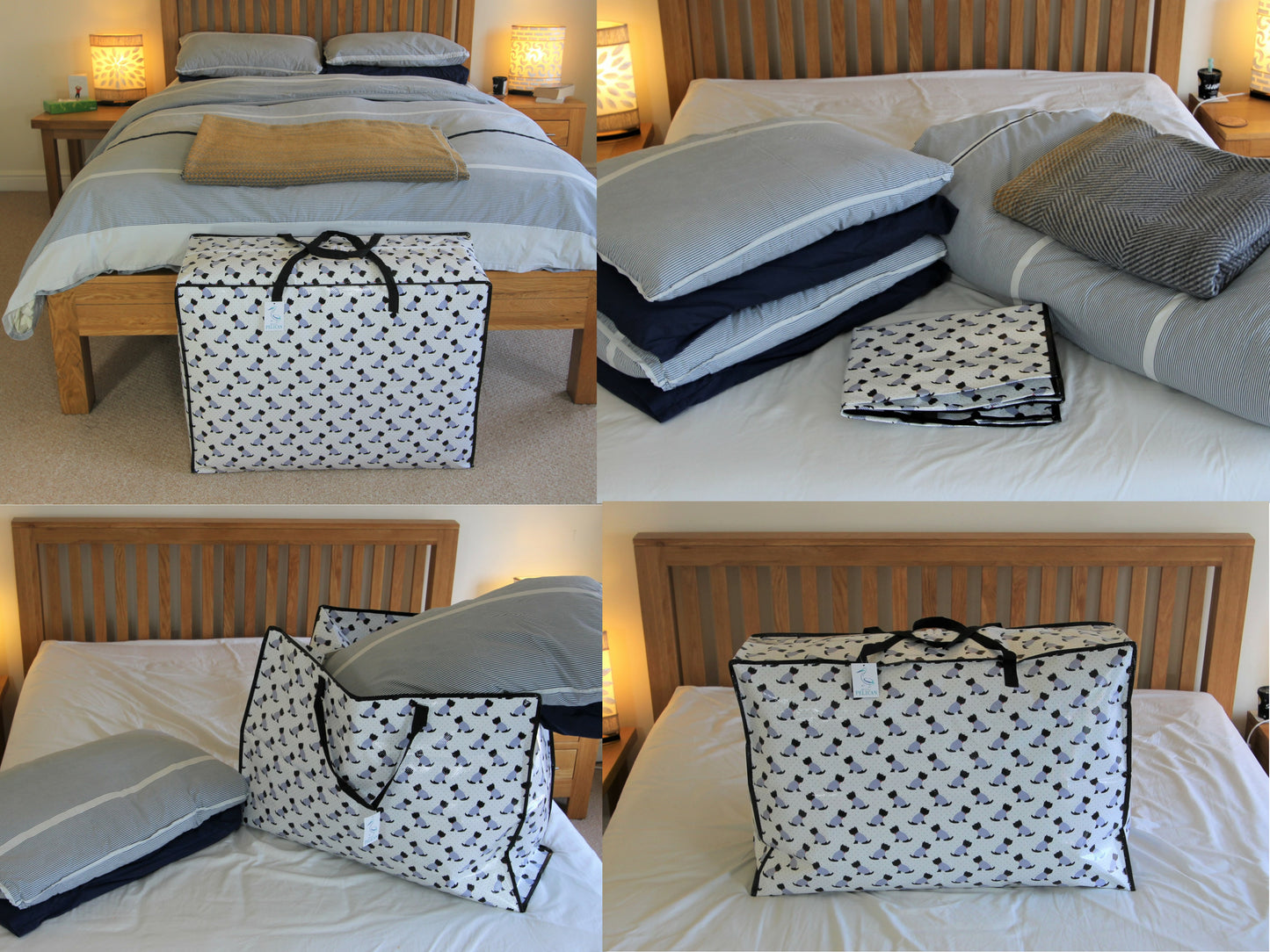 Scotty Dogs Print Laundry Storage Bag