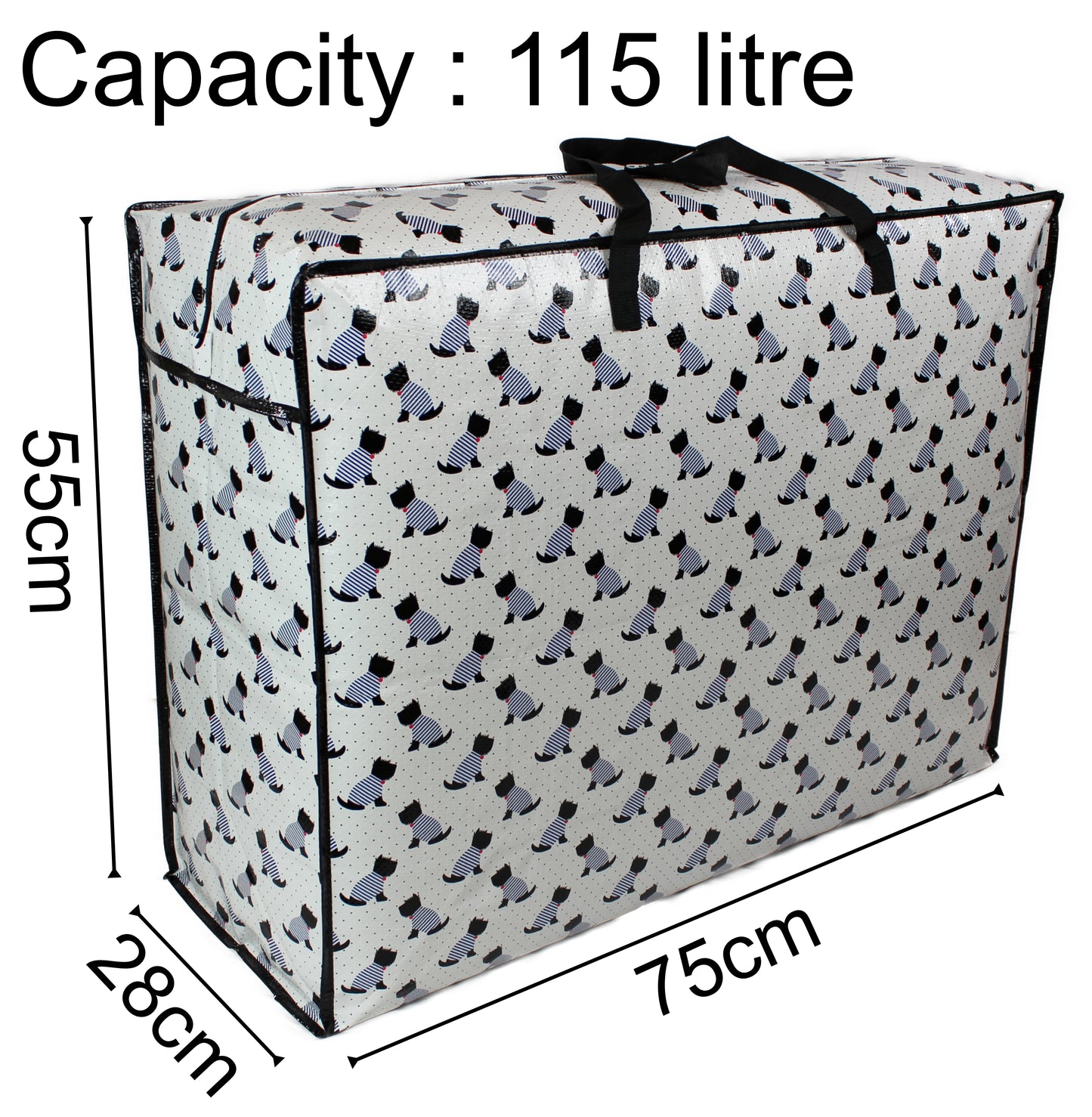 Scotty Dogs Print Laundry Storage Bag