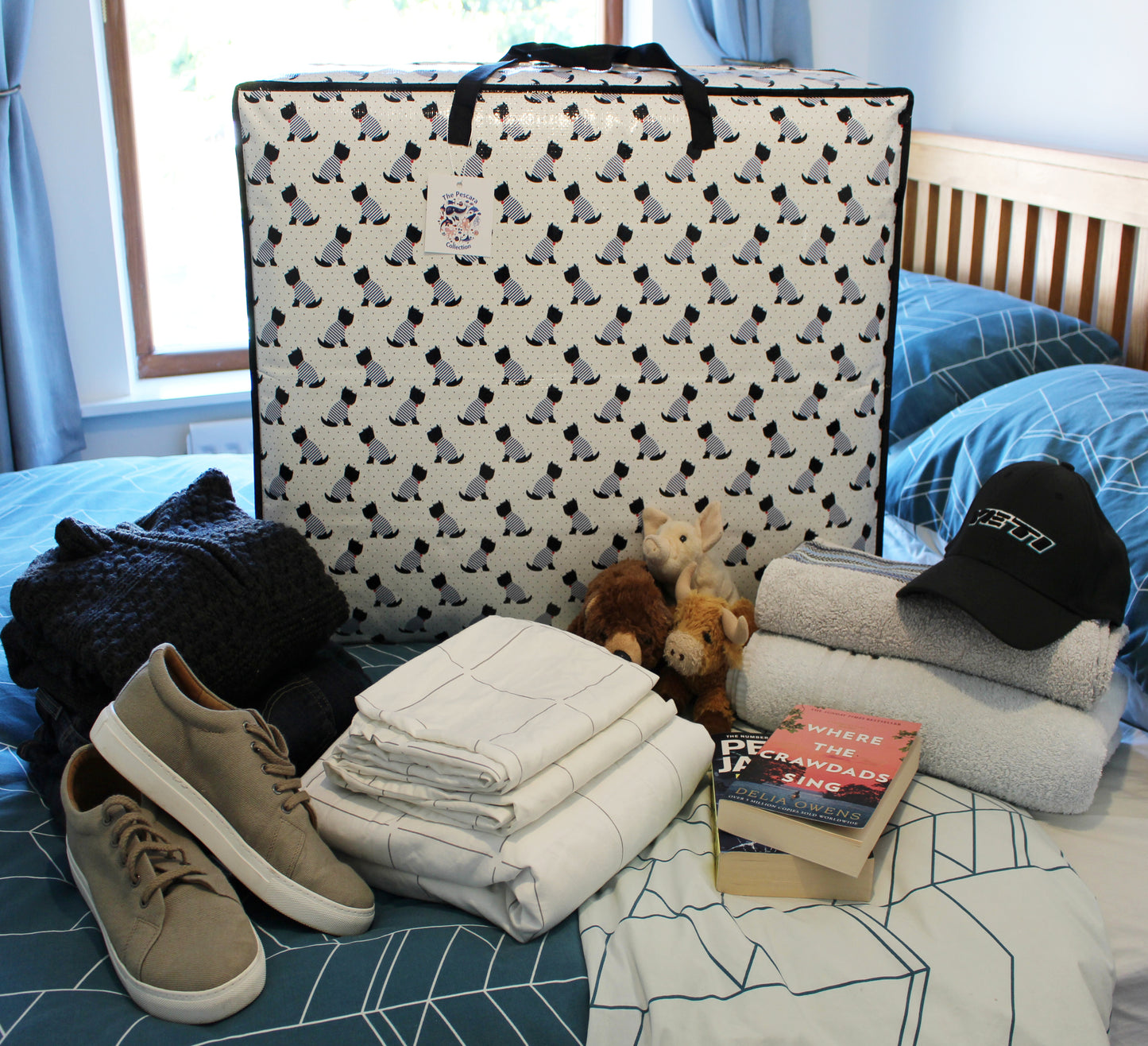 Scotty Dogs Print Laundry Storage Bag