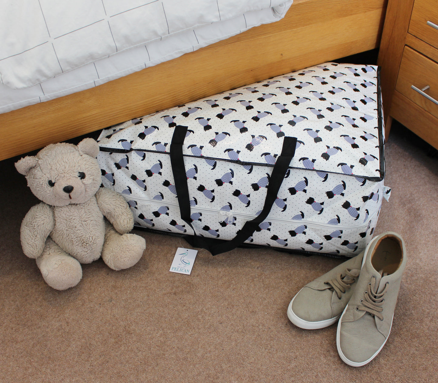 Scotty Dogs Print Laundry Storage Bag