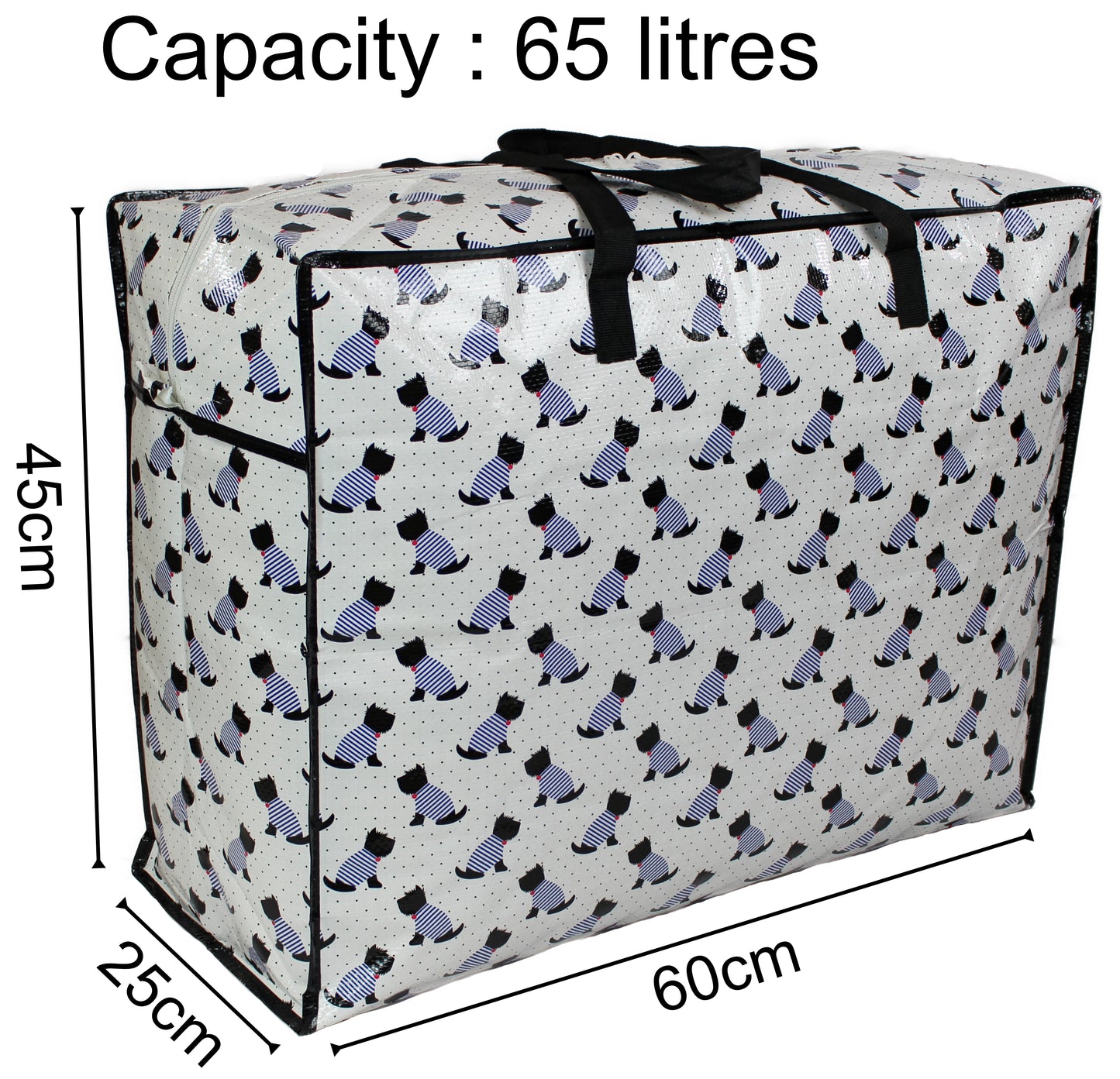 Scotty Dogs Print Laundry Storage Bag