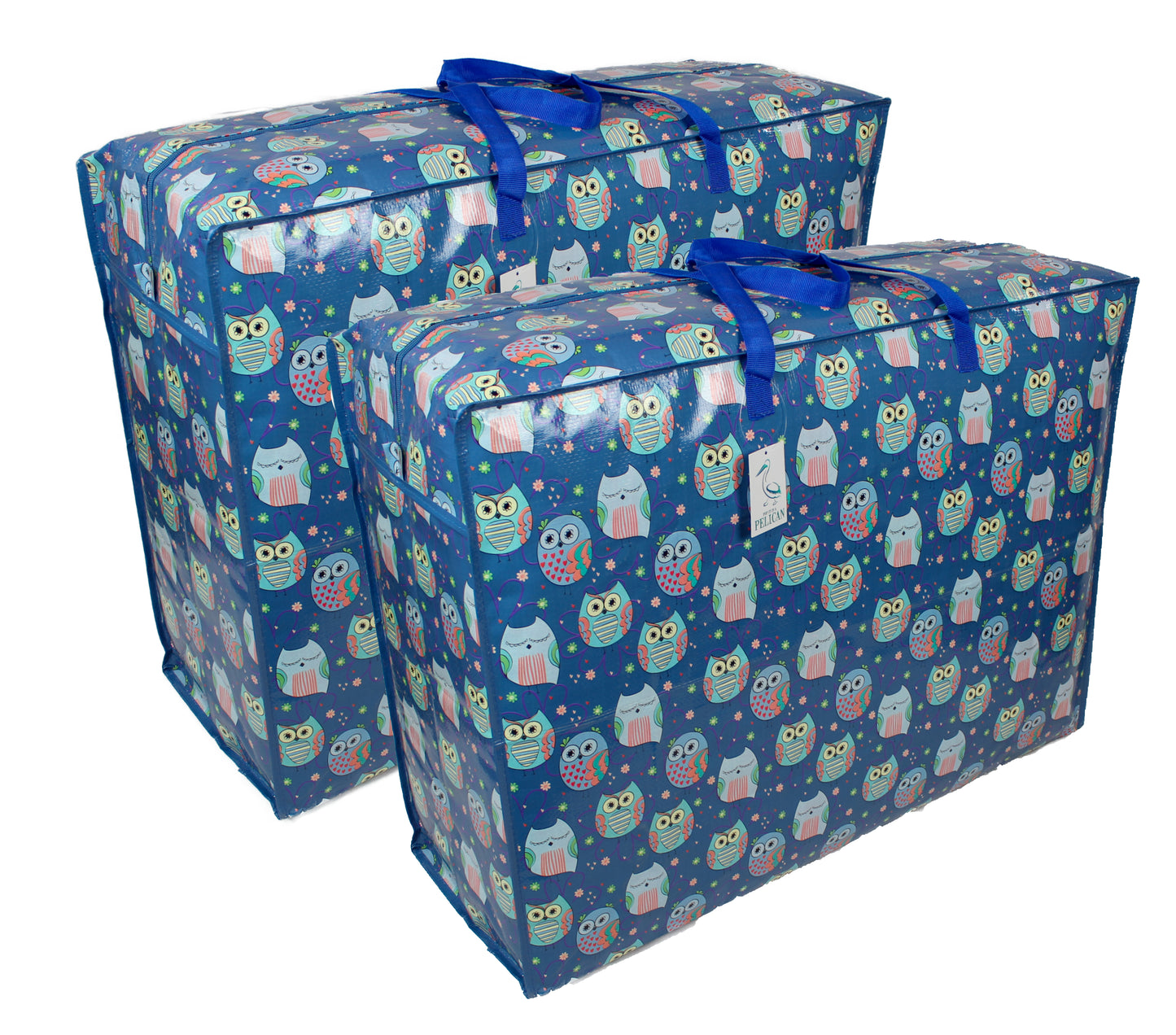 Sleepy Owls Print Laundry Storage Bag
