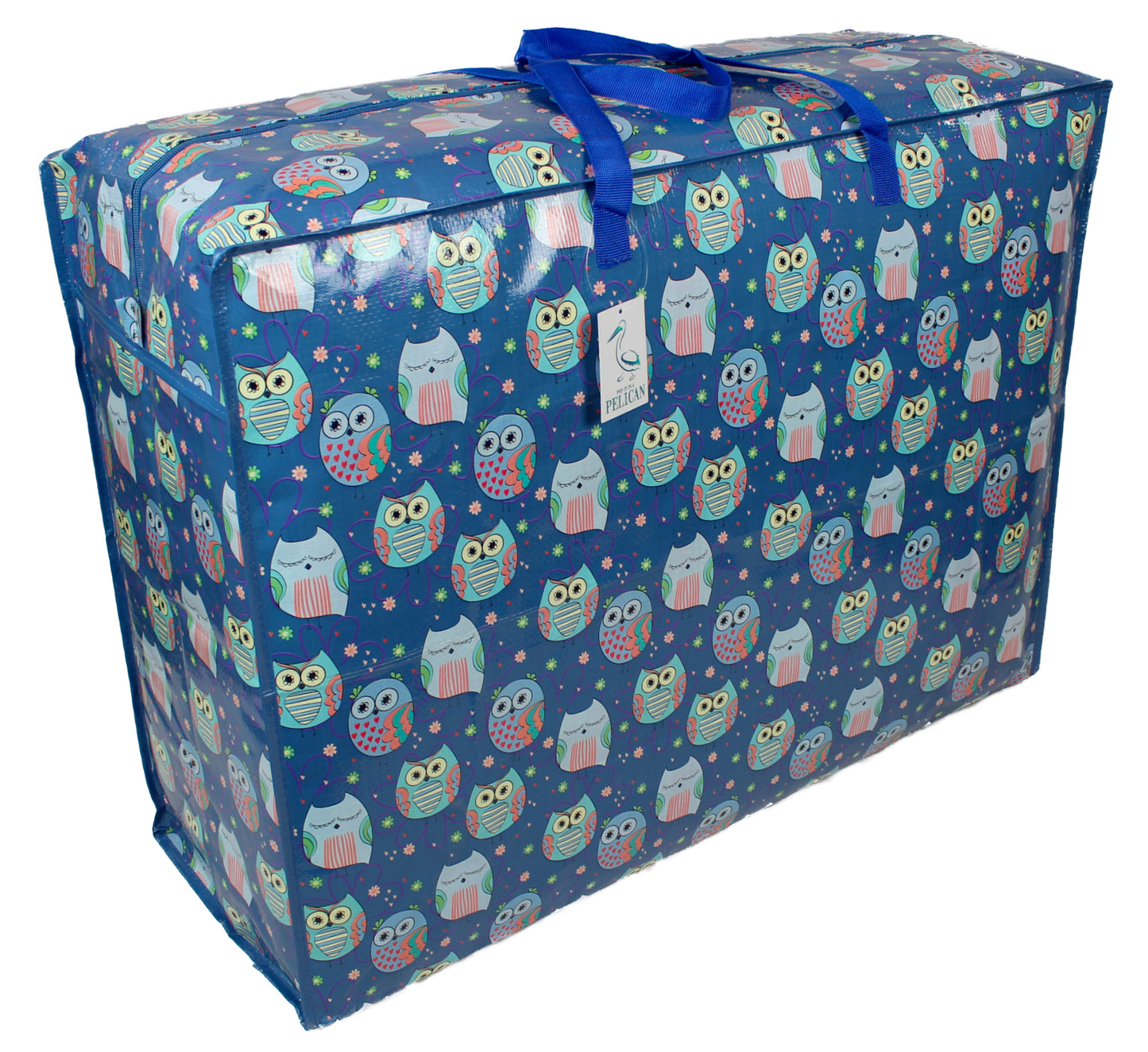 Sleepy Owls Print Laundry Storage Bag