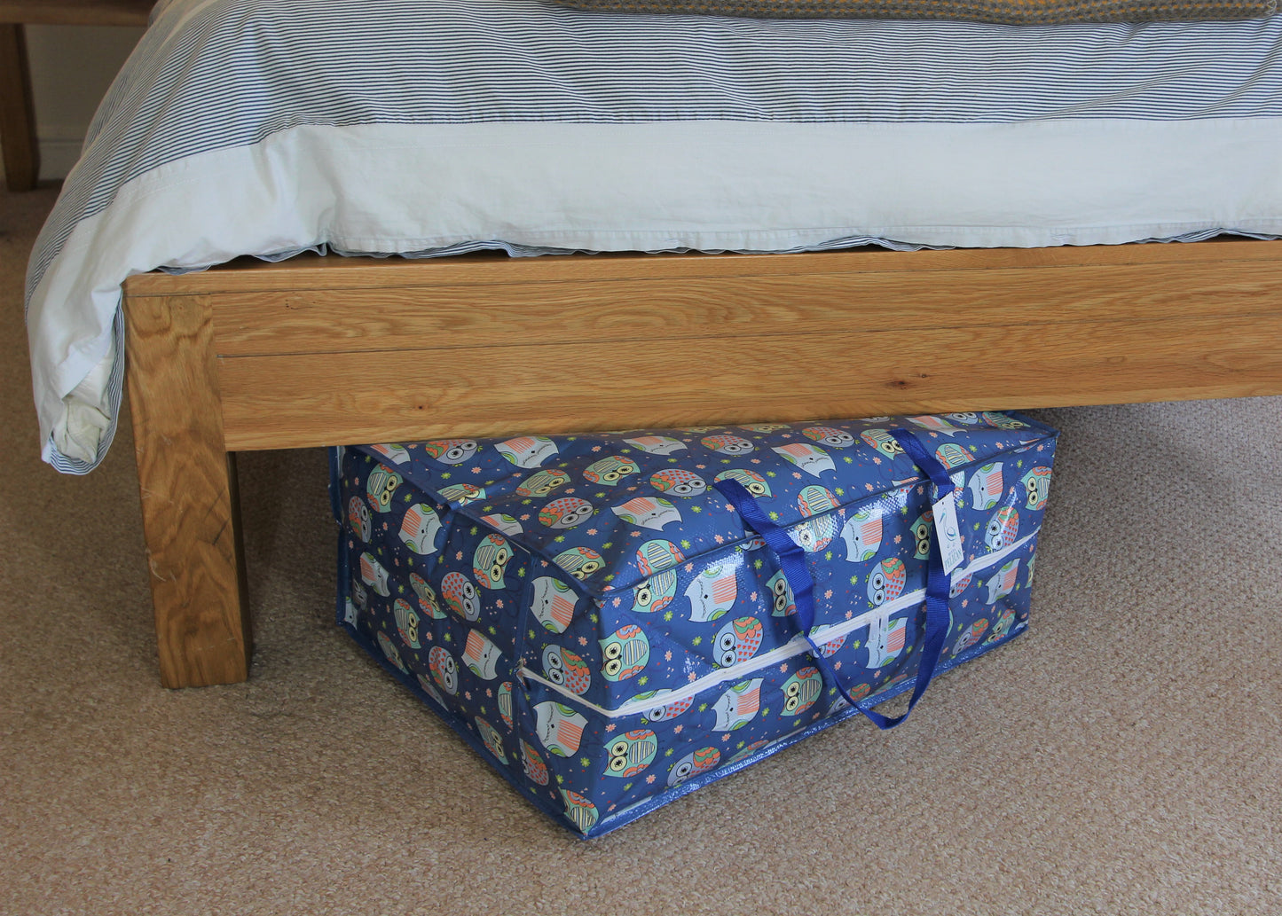 Sleepy Owls Print Laundry Storage Bag