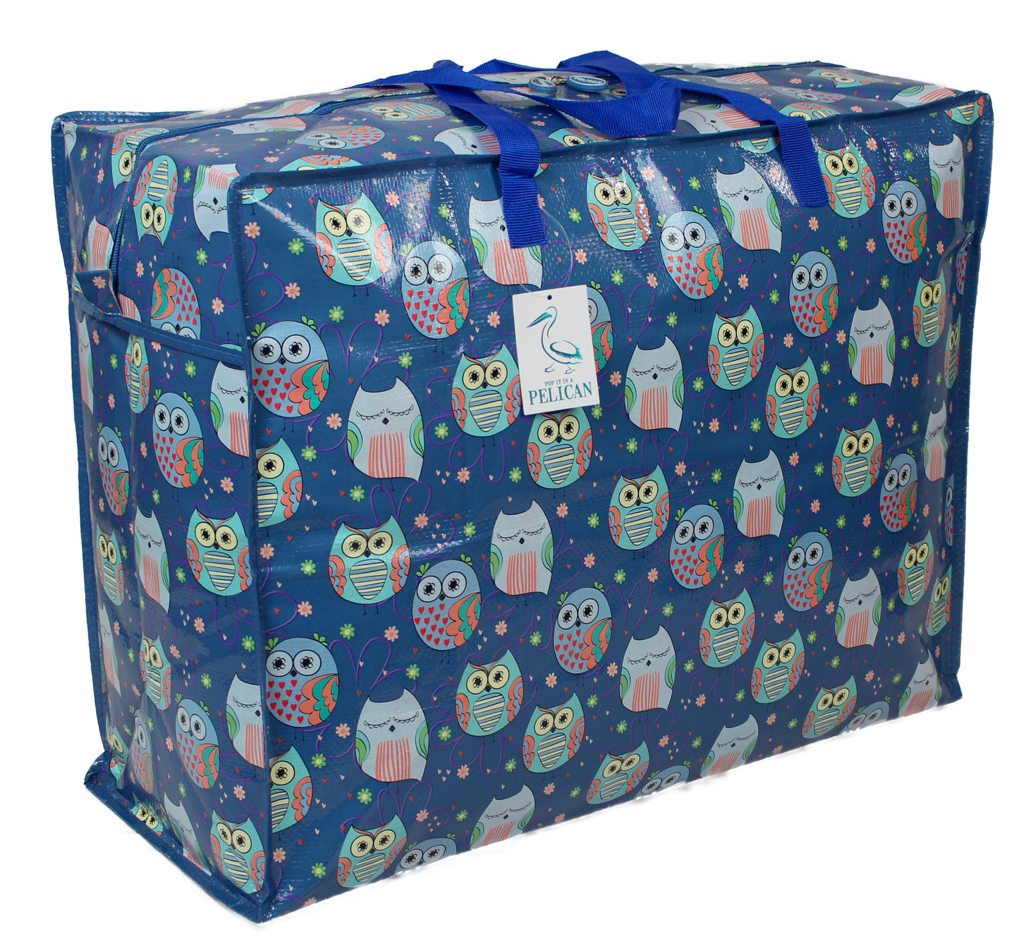 Sleepy Owls Print Laundry Storage Bag